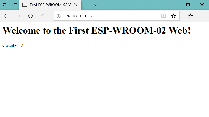 Wi-Fi モジュール ESP-WROOM-02 で Wi-Fi 接続＋Web サーバーもどき