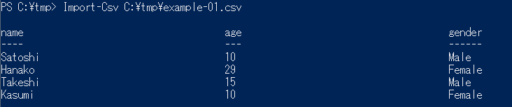 PowerShellのImport-CsvコマンドレットでCSVファイルを読み込む | MSeeeeN