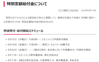 特別定額給付金をオンライン申請してみた