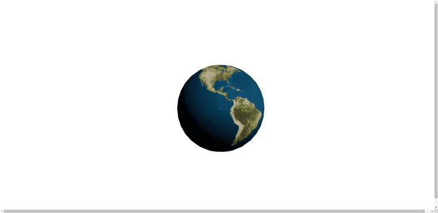 ブラウザに表示された地球